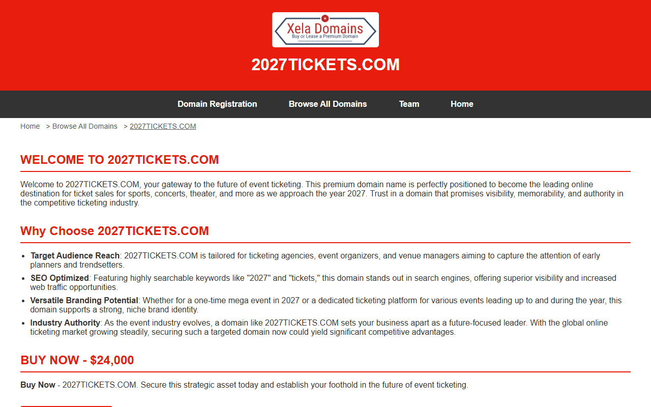 2027tickets.com screenshot