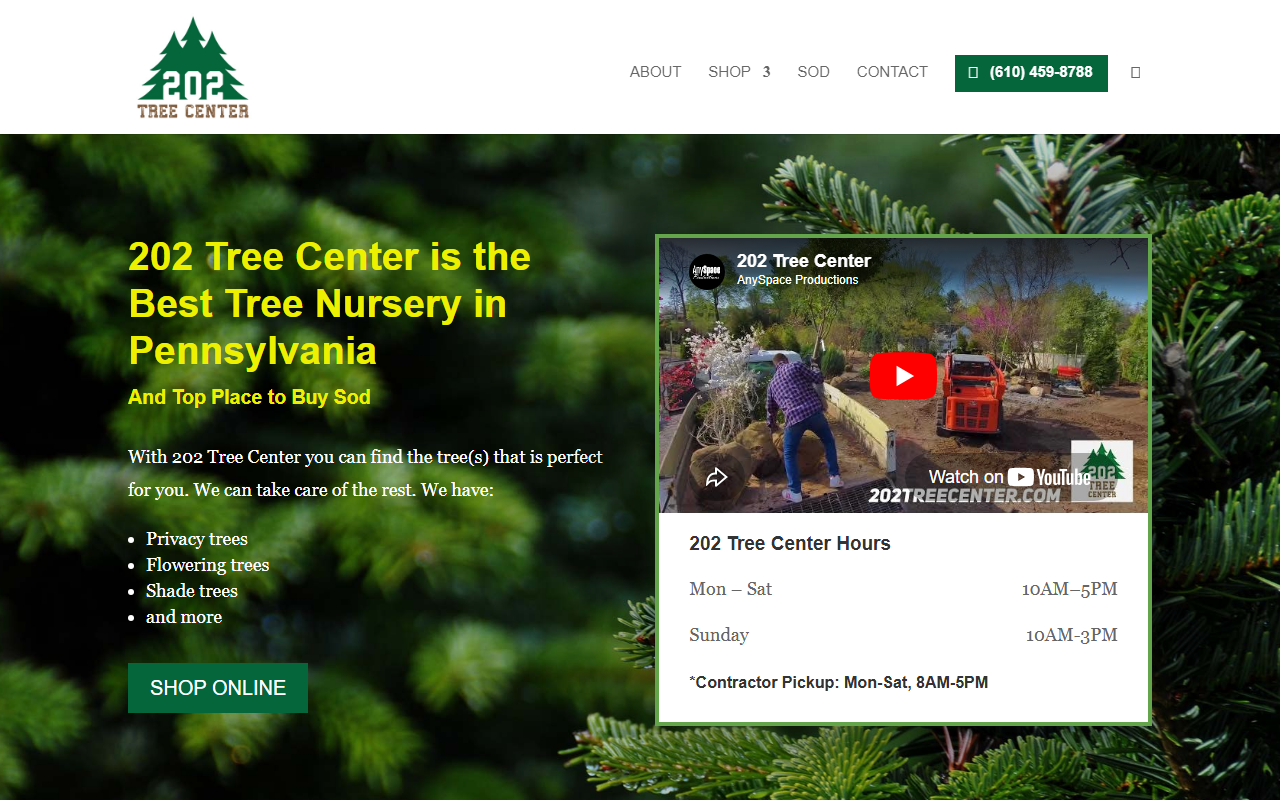 202treecenter.com screenshot