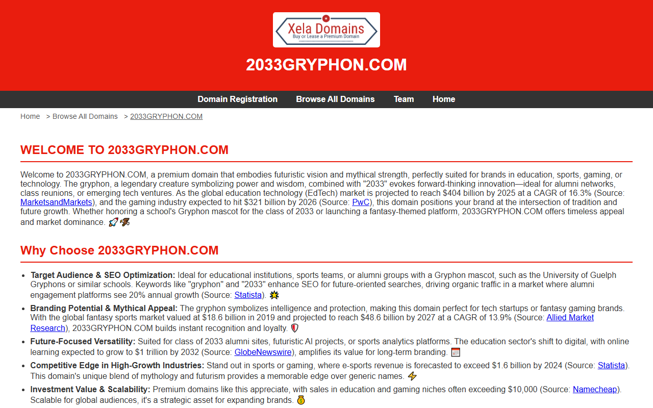 2033gryphon.com screenshot