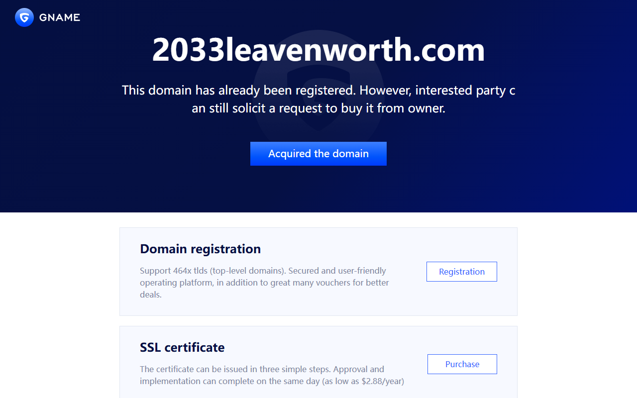 2033leavenworth.com screenshot