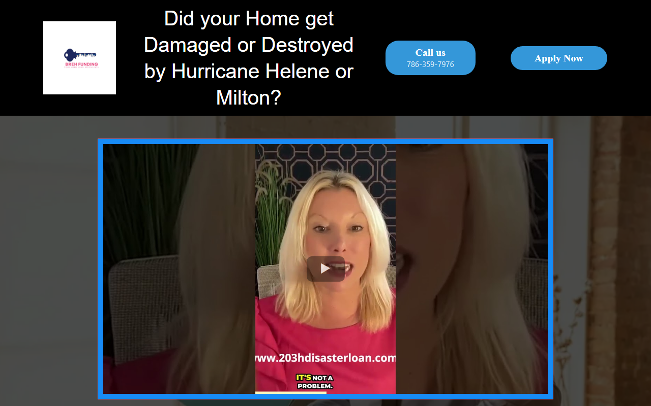 203hdisasterloan.com screenshot