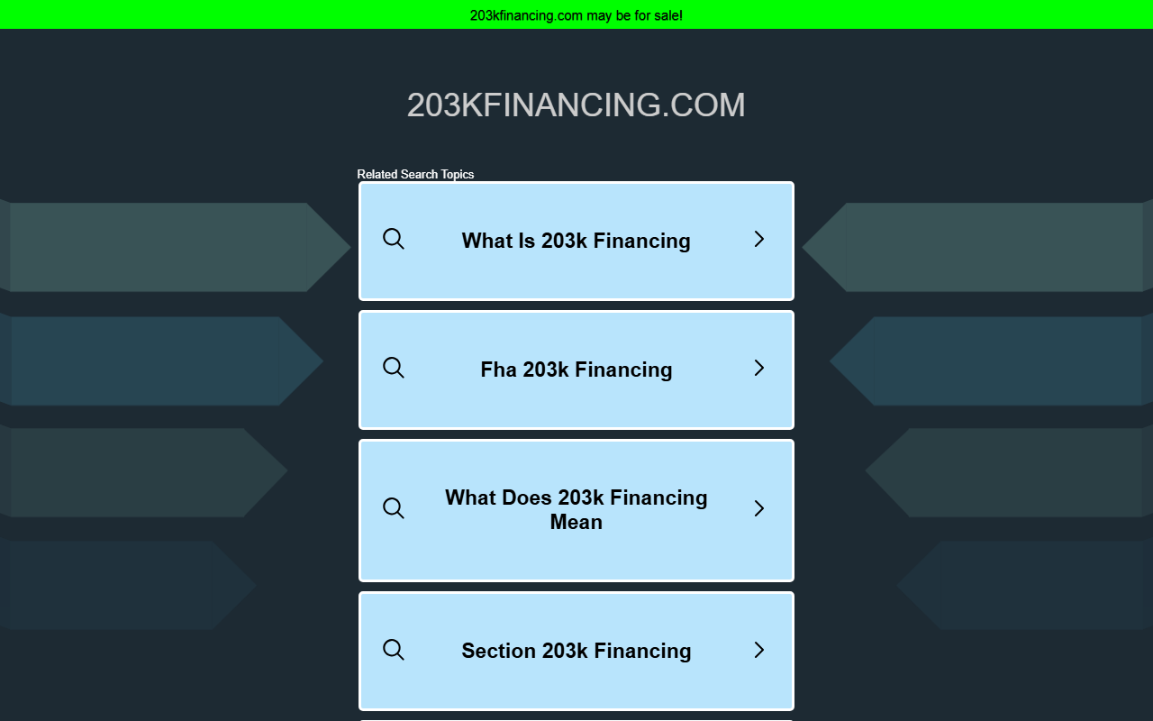 203kfinancing.com screenshot