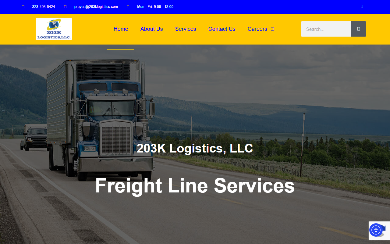 203klogistics.com screenshot
