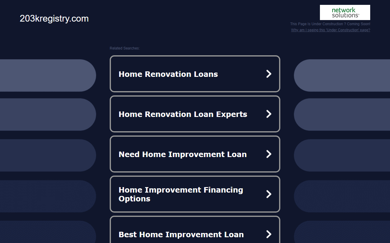 203kregistry.com screenshot