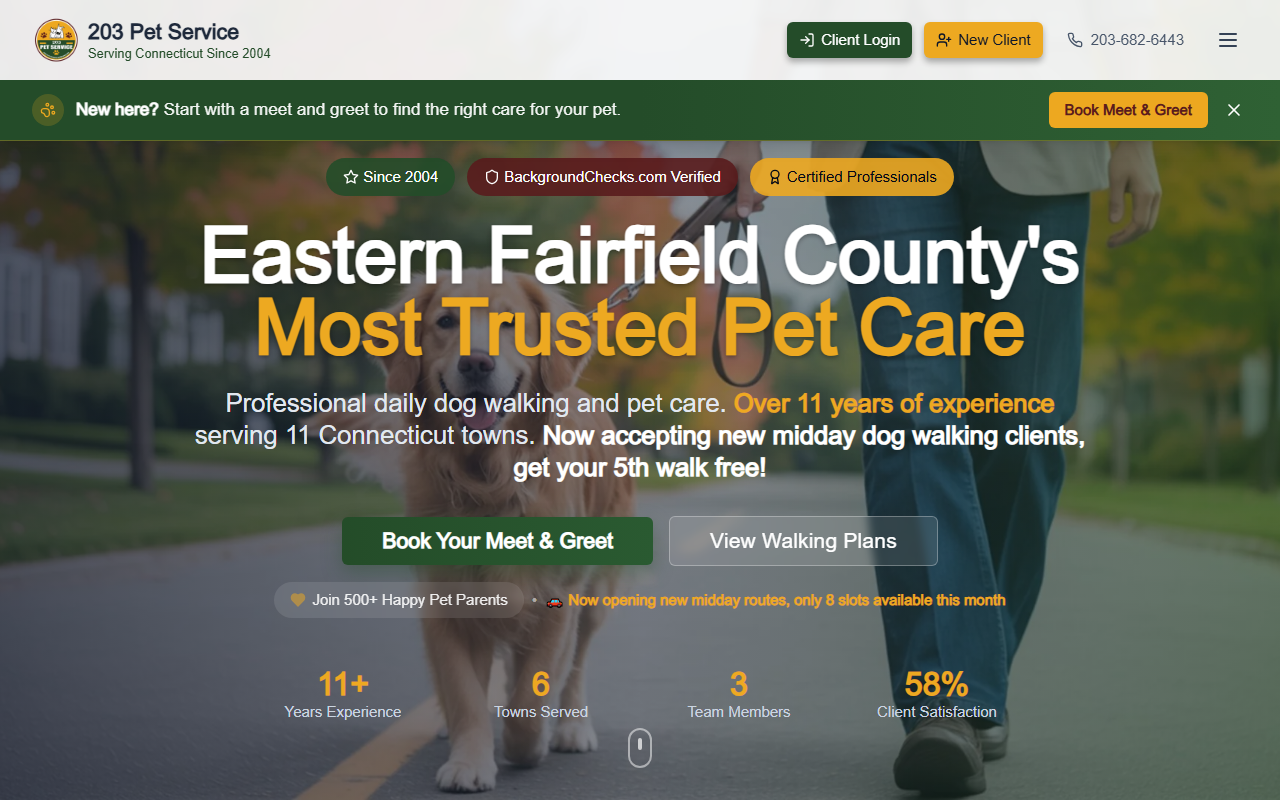203petservice.com screenshot