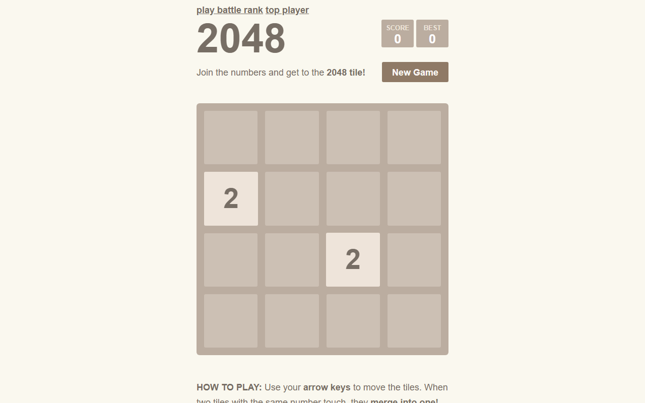 2048battle.com screenshot