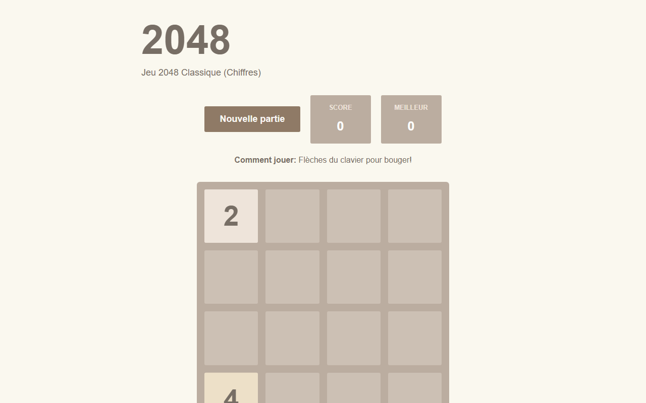 2048enligne.com screenshot