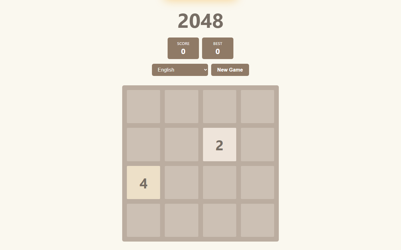 2048player.com screenshot