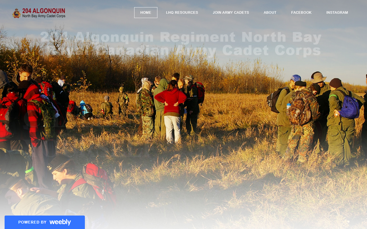 204armycadets.com screenshot