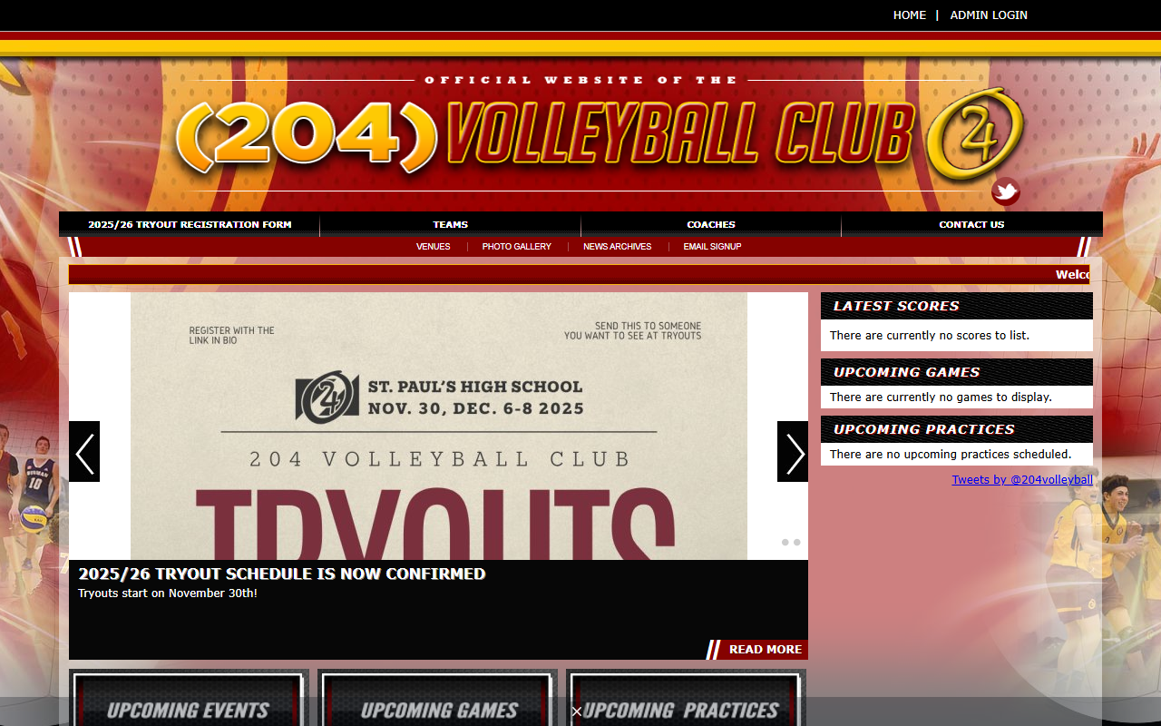 204volleyball.com screenshot
