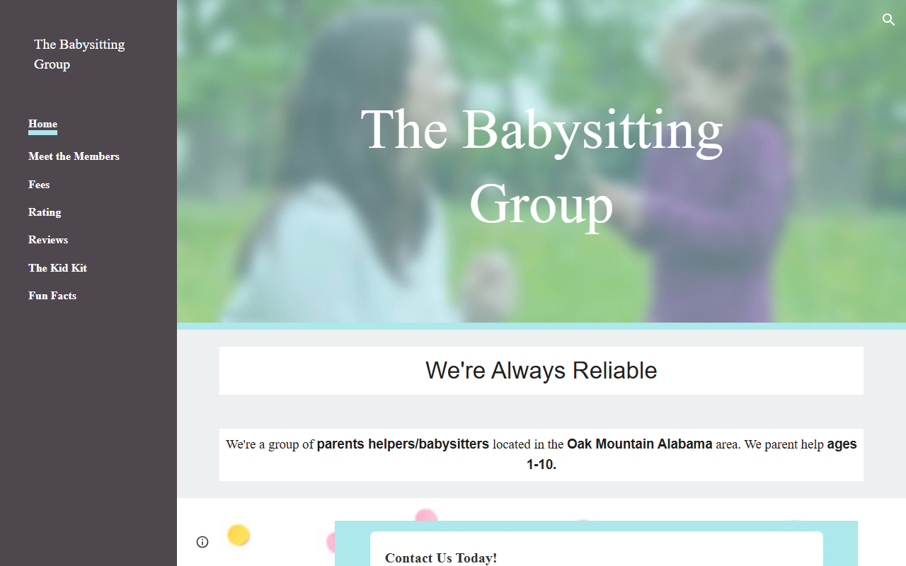 205babysitters.com screenshot