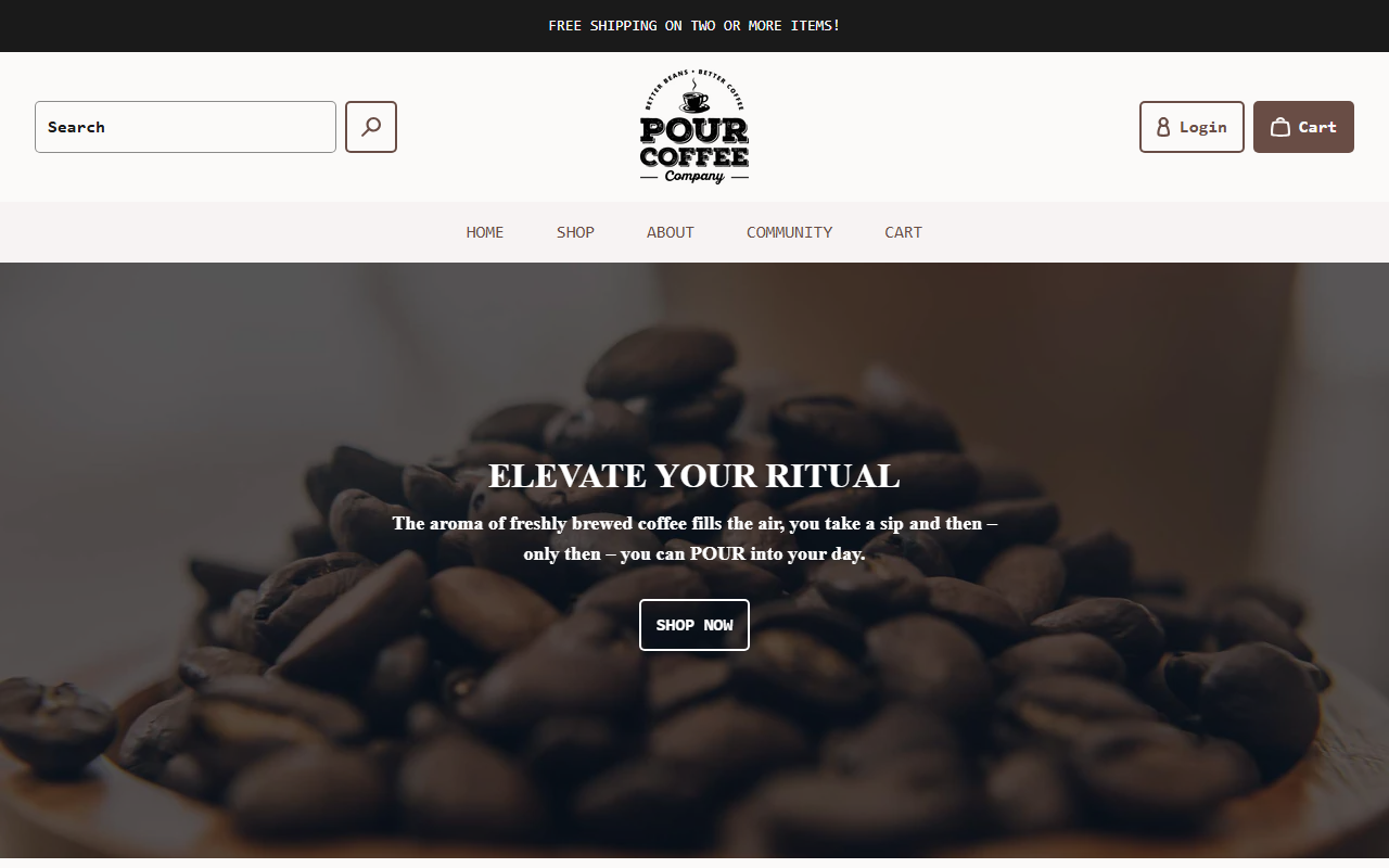 205coffeecompany.com screenshot