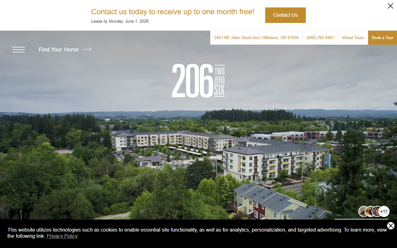 206apartments.com screenshot