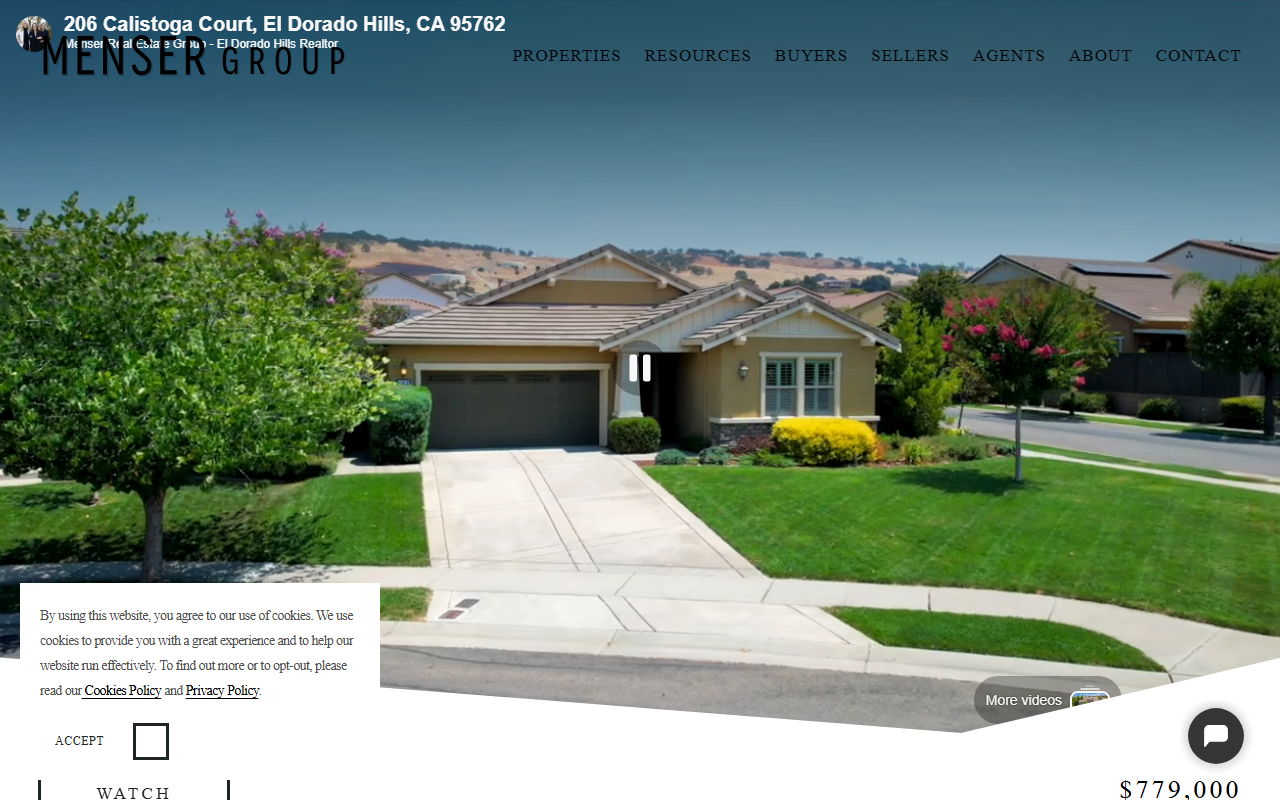 206calistoga.com screenshot