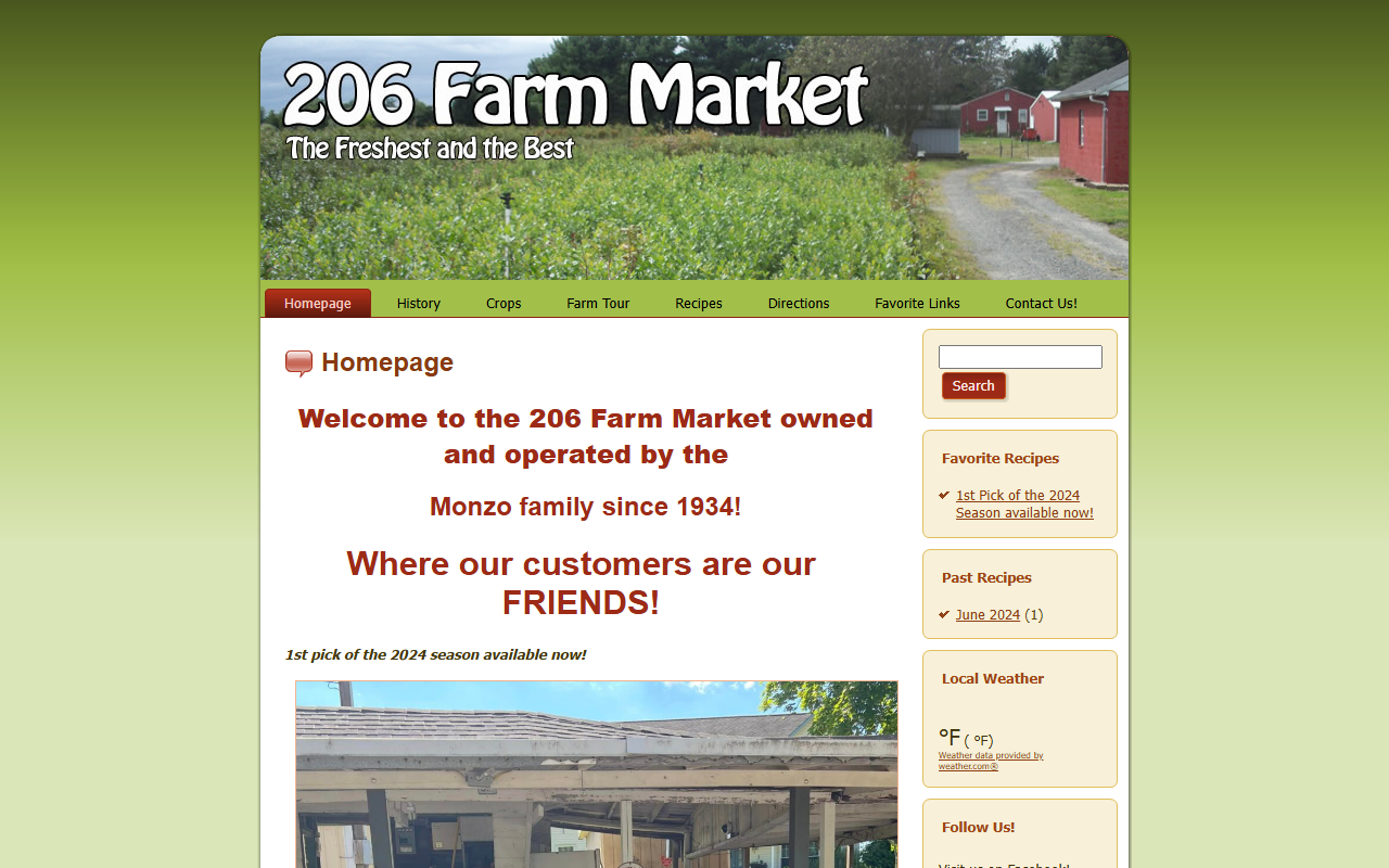 206farmmarket.com screenshot