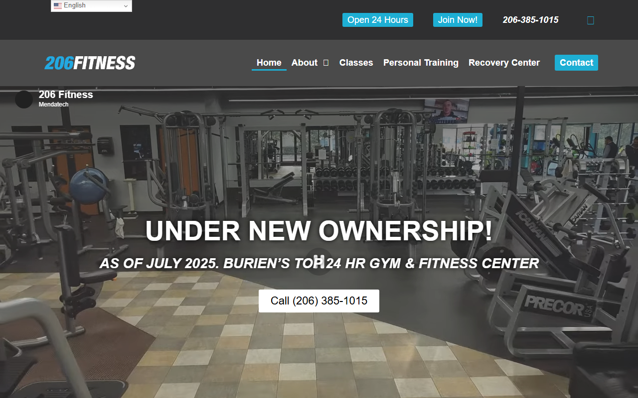 206fitnessclub.com screenshot
