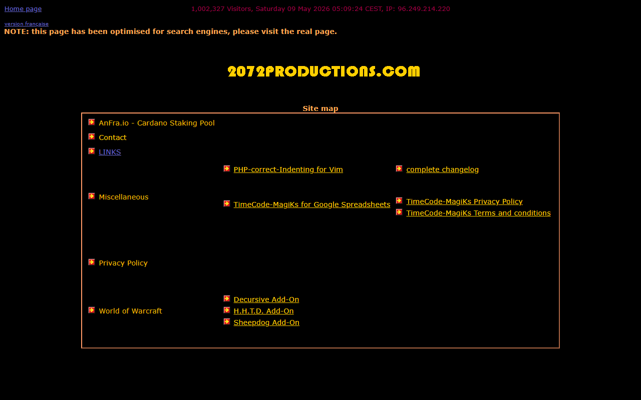 2072productions.com screenshot