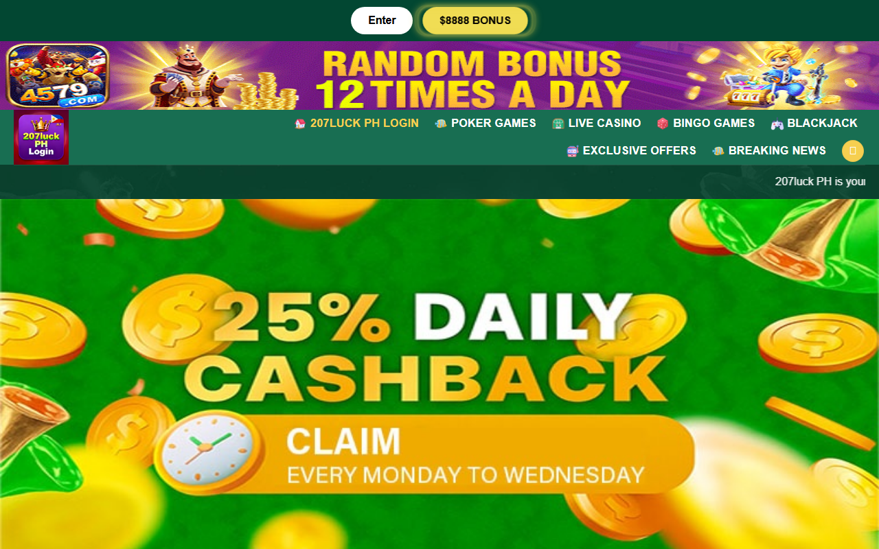 207lucklogin.com screenshot
