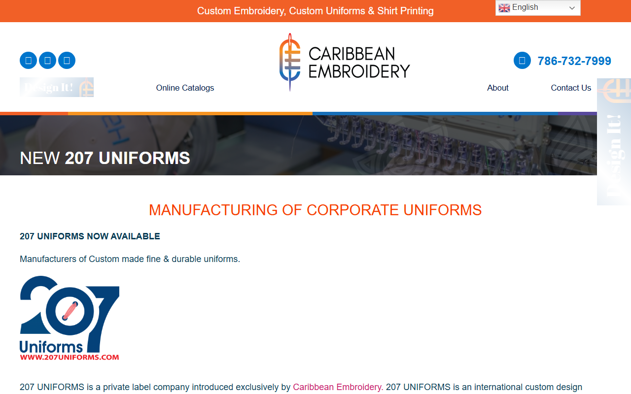 207uniforms.com screenshot