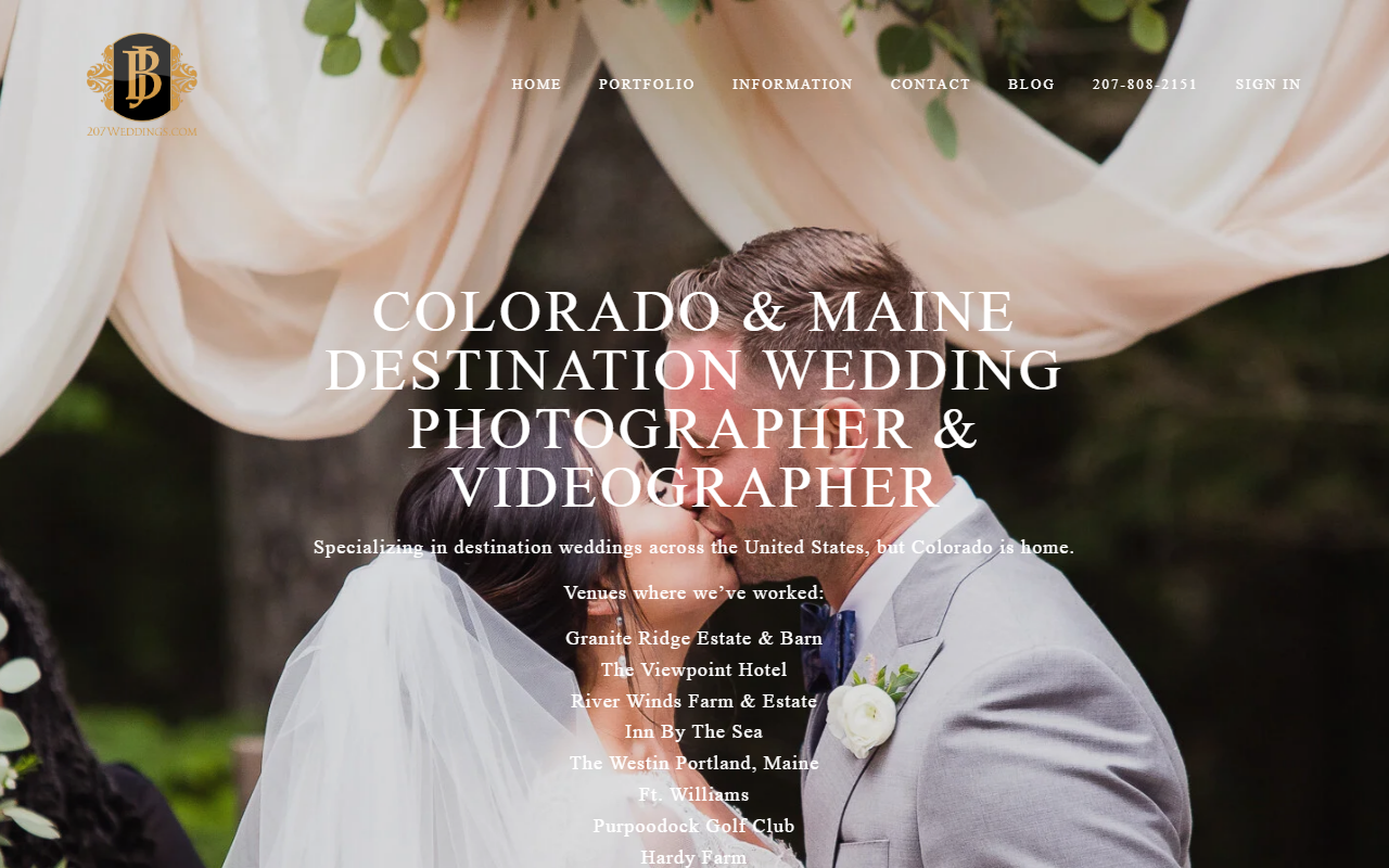 207weddings.com screenshot