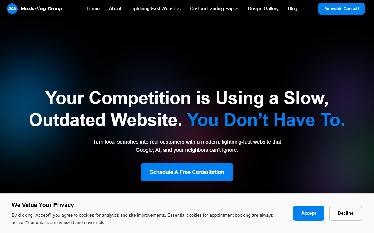 208-marketing.com screenshot