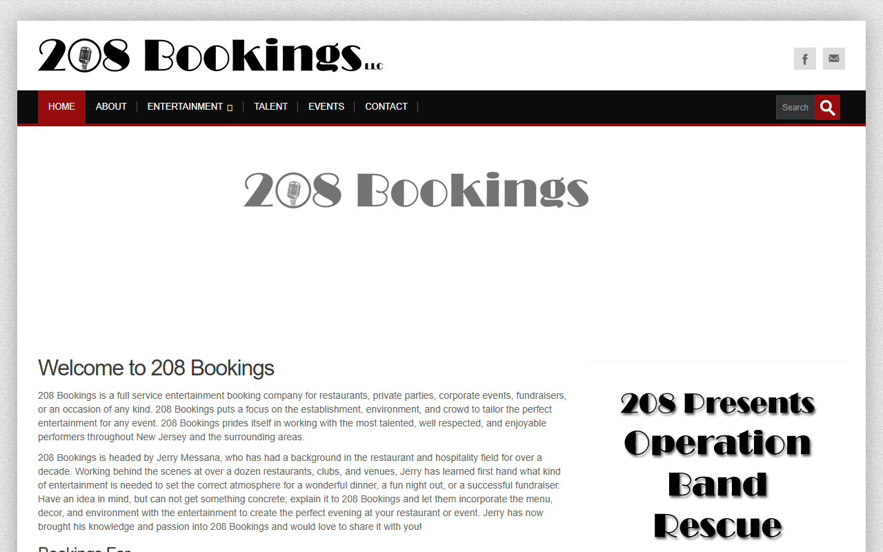 208bookings.com screenshot