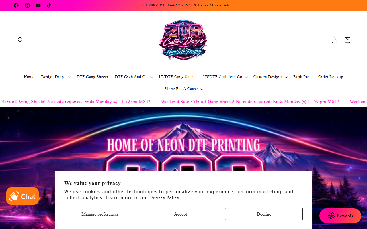 208customdesigns.com screenshot