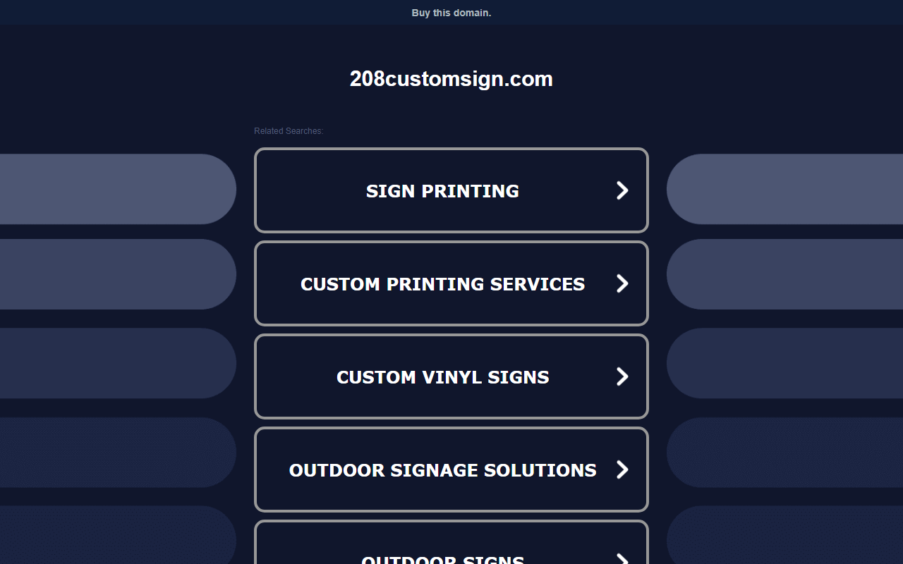 208customsign.com screenshot