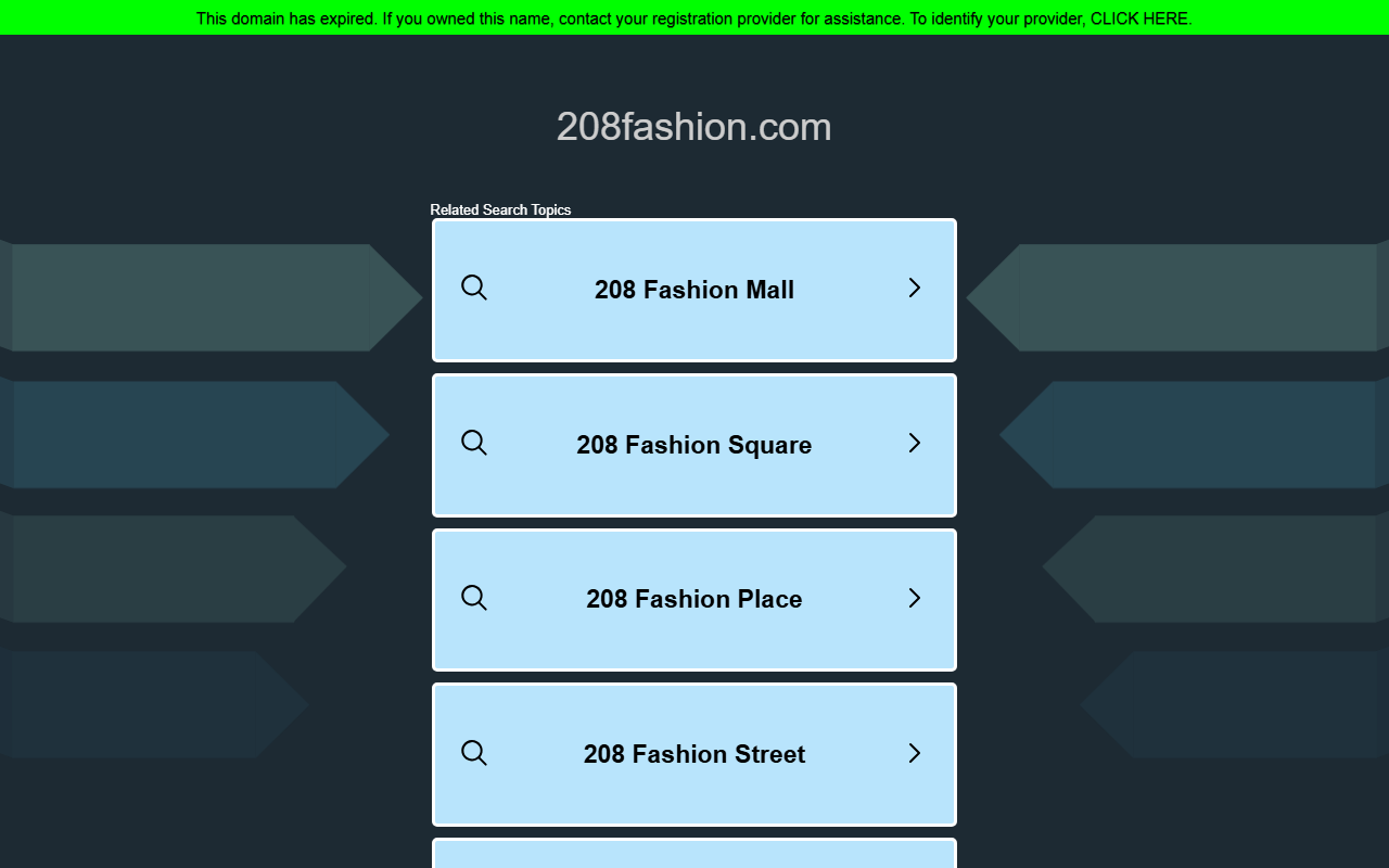 208fashion.com screenshot