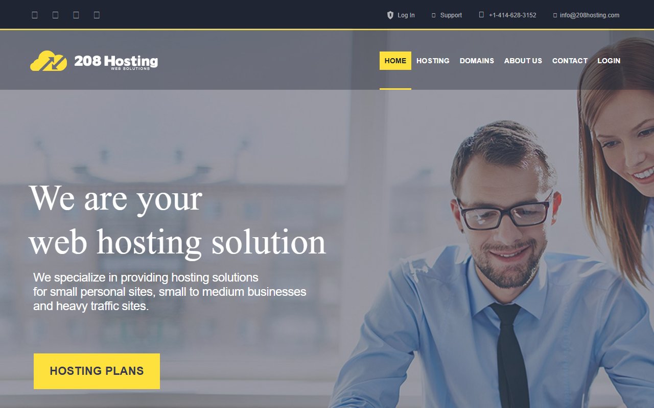 208hosting.com screenshot