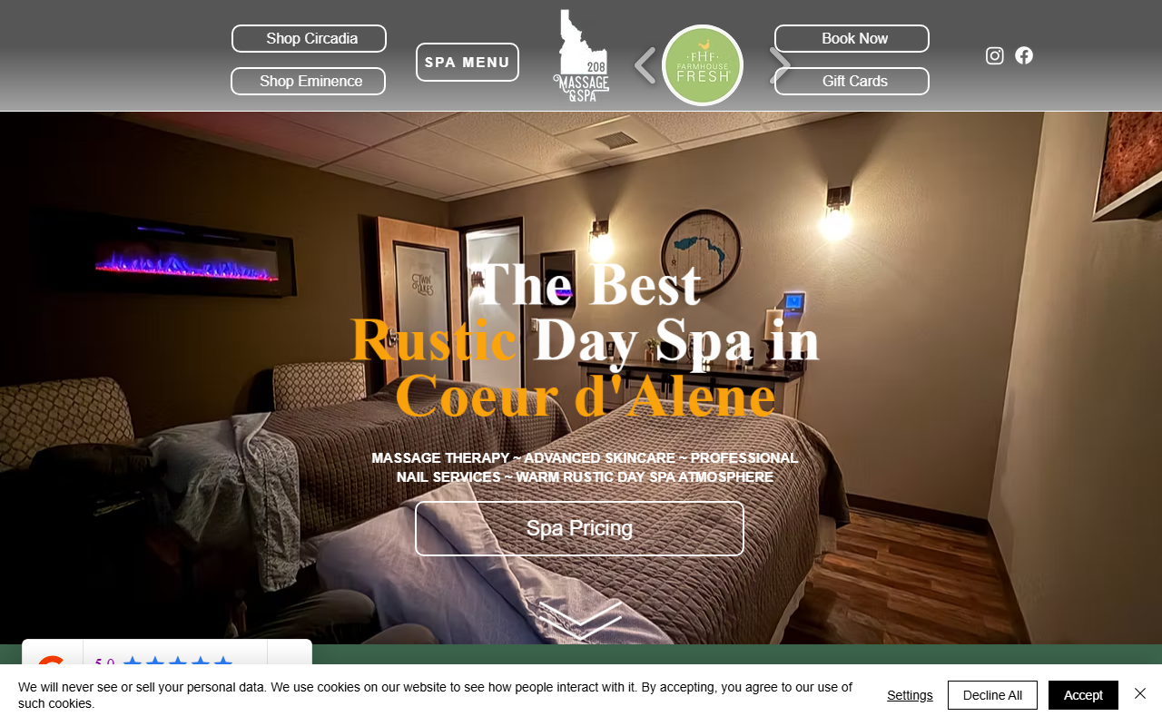 208massageandspa.com screenshot