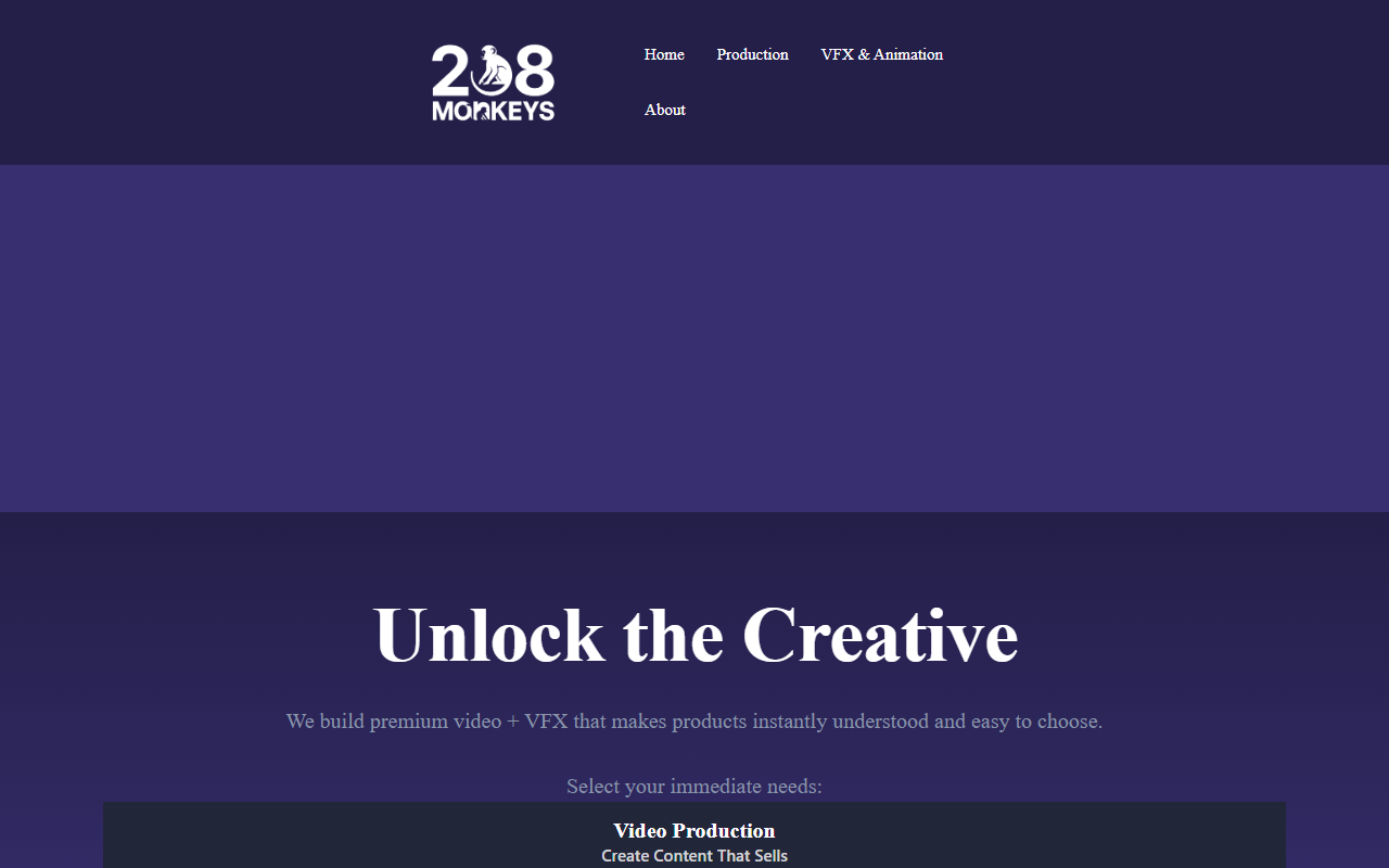 208monkeys.com screenshot