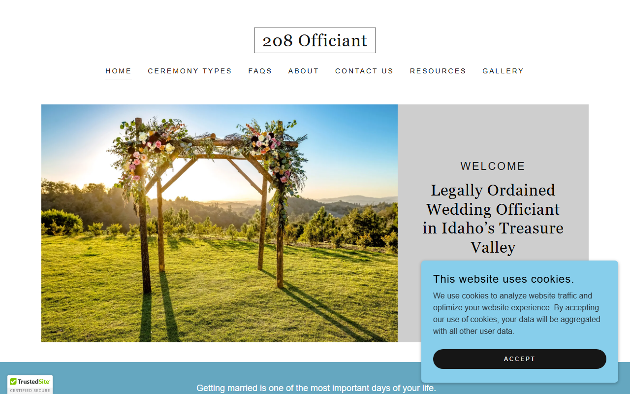 208officiant.com screenshot