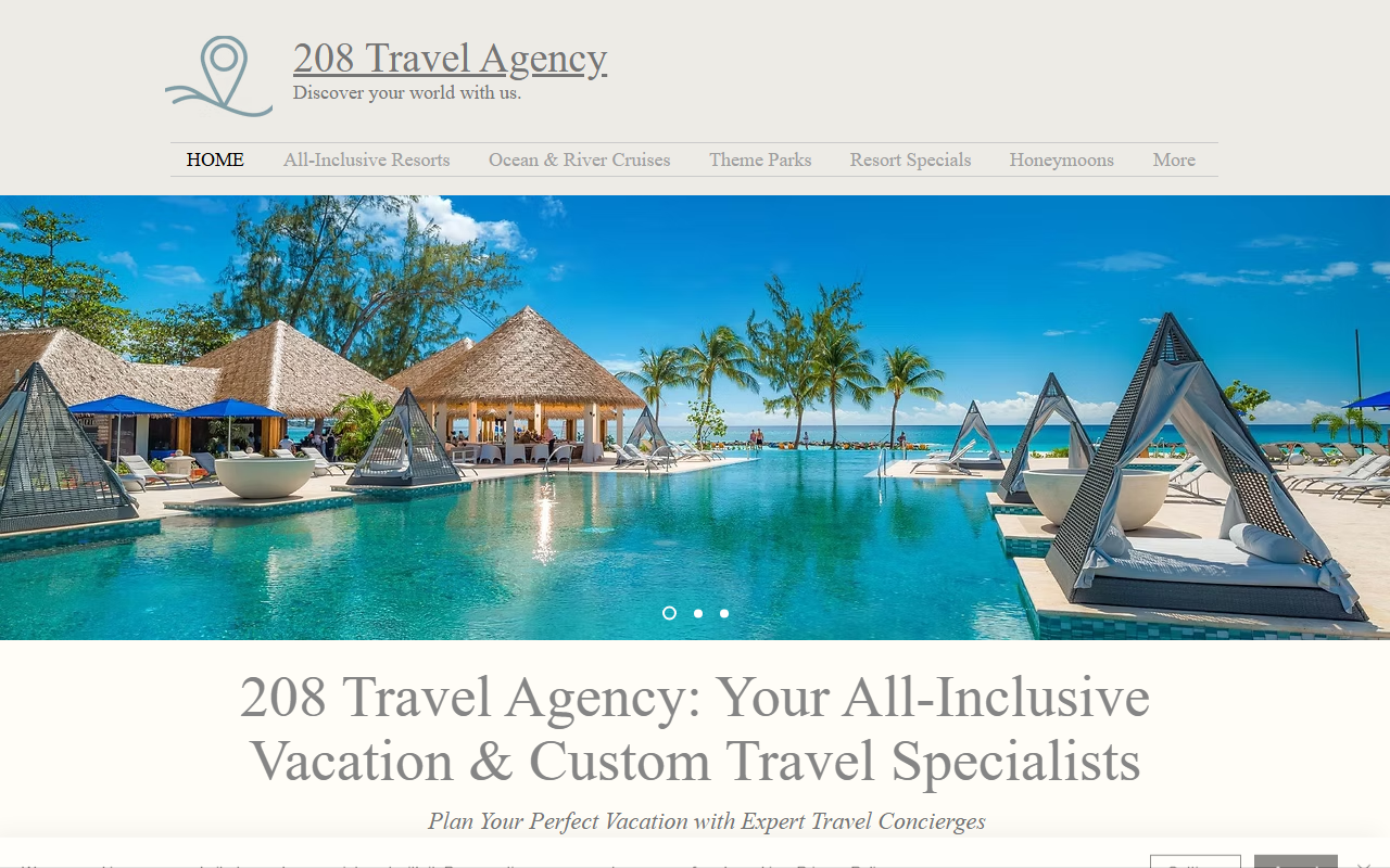 208travelagency.com screenshot