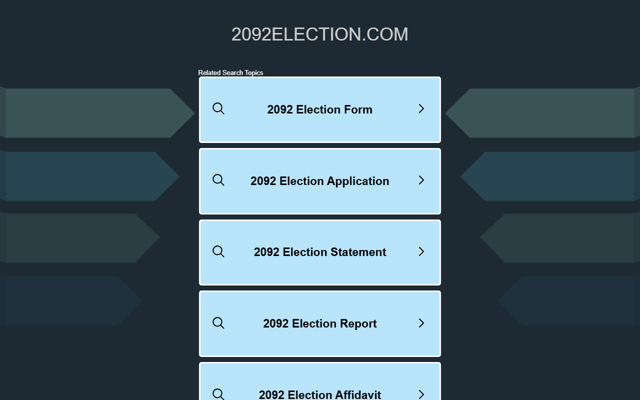 2092election.com screenshot