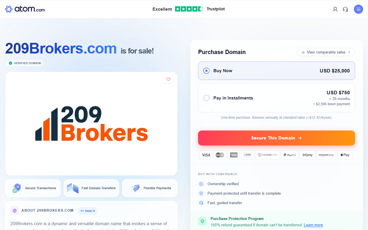 209brokers.com screenshot