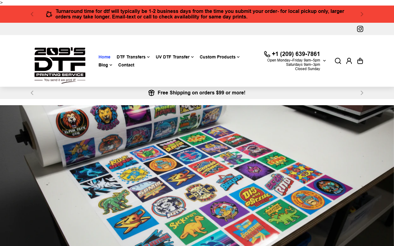 209dtfprints.com screenshot