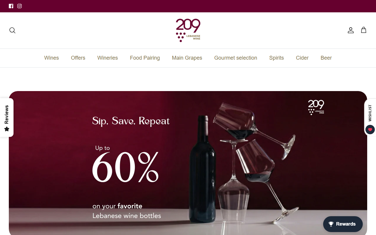 209lebanesewines.com screenshot