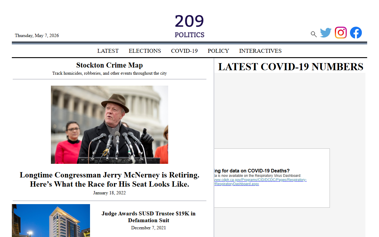 209politics.com screenshot