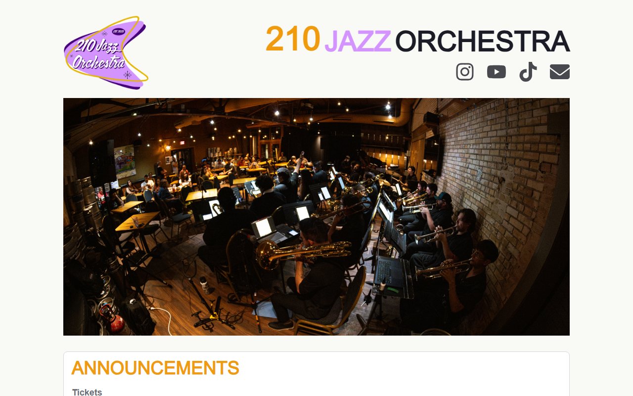 210jazzorchestra.com screenshot
