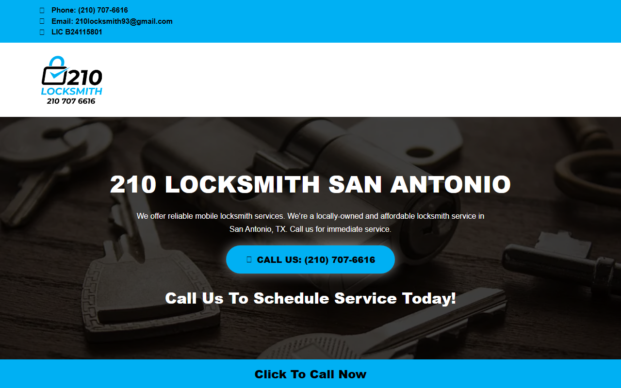 210locksmith.com screenshot