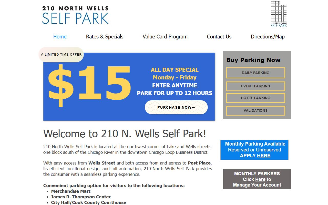 210nwellsparking.com screenshot