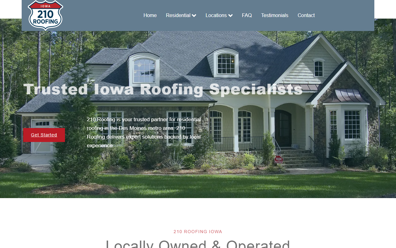 210roofingia.com screenshot