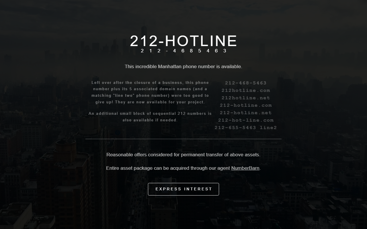 212-hotline.com screenshot