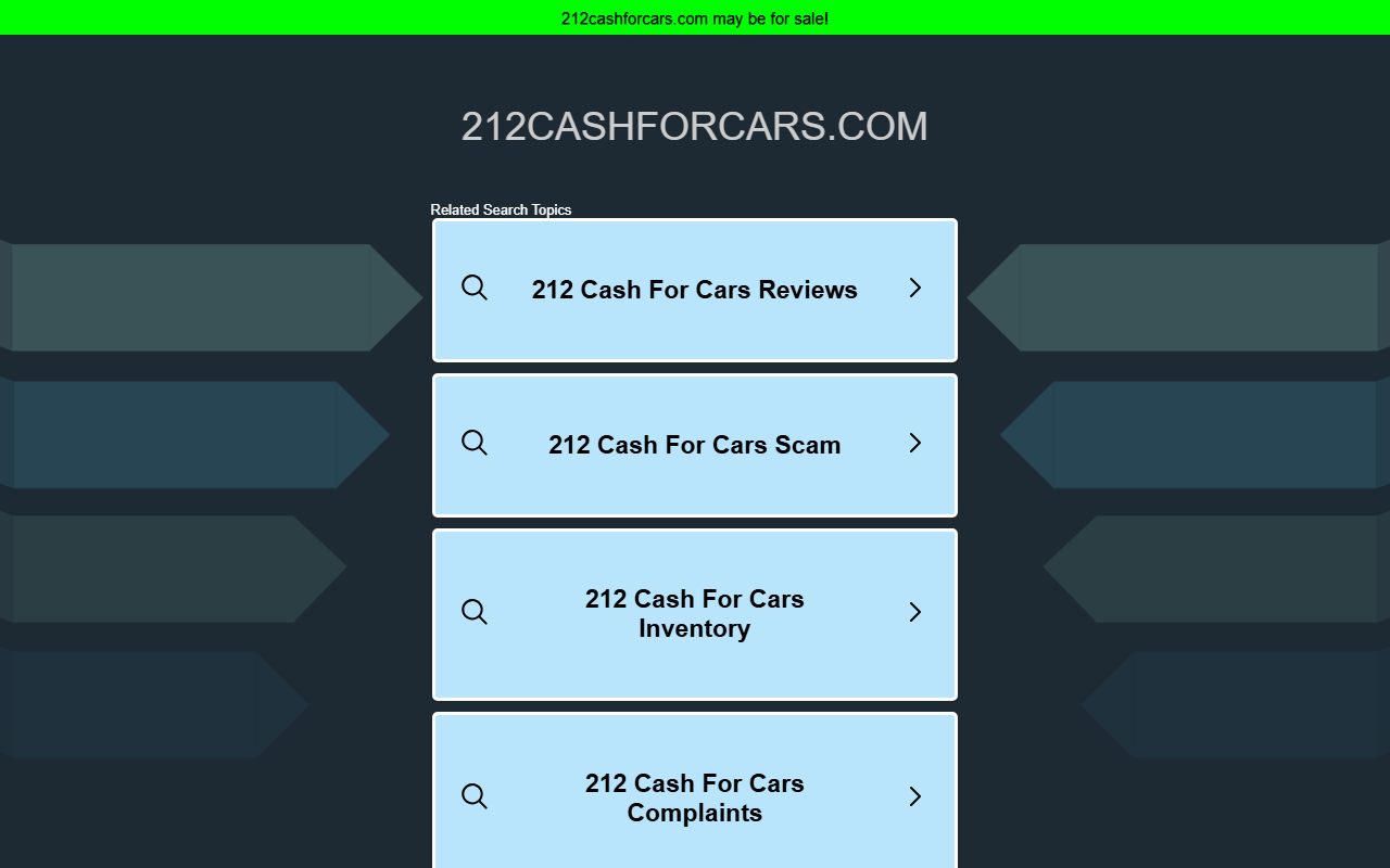 212cashforcars.com screenshot