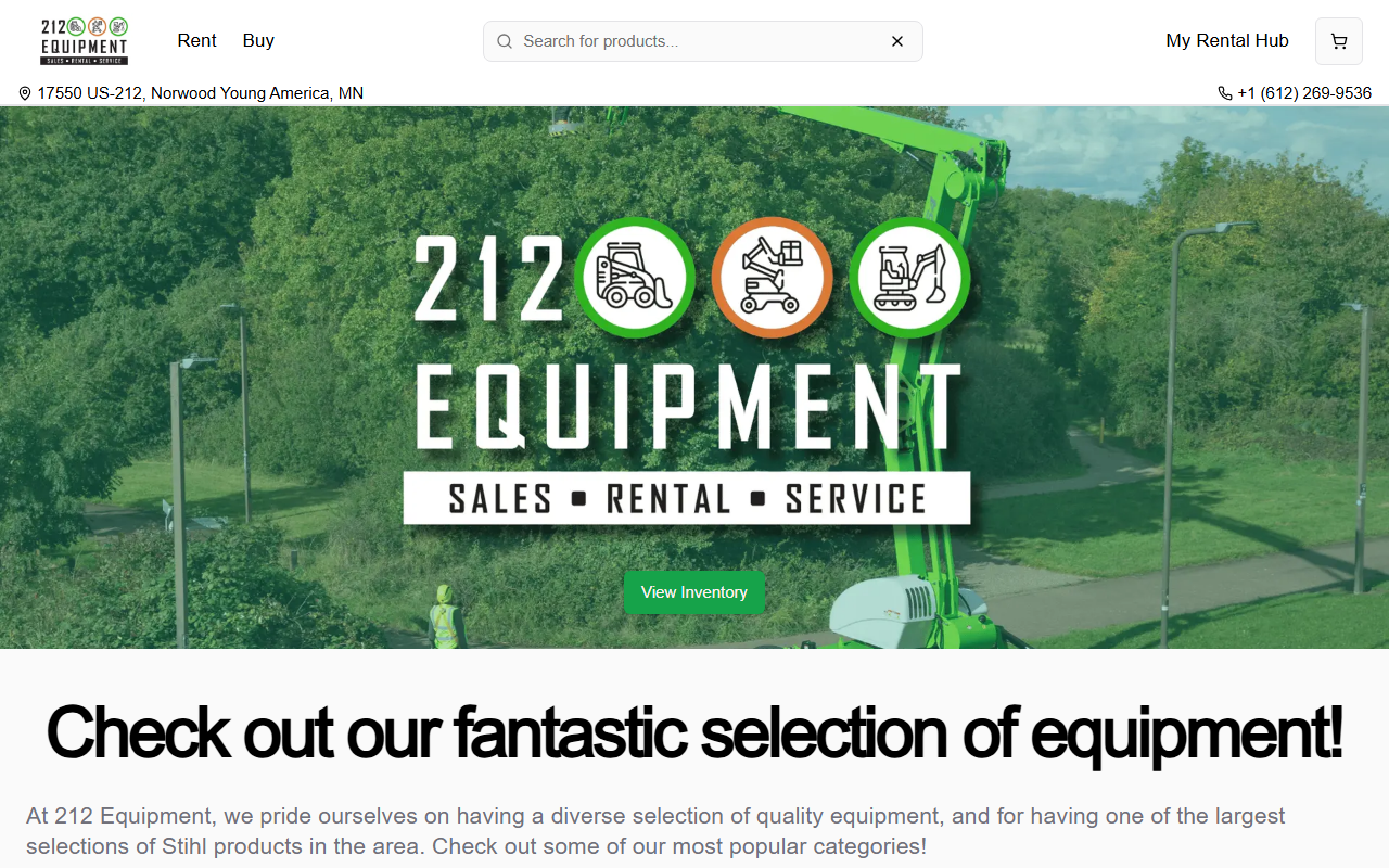 212equipment.com screenshot