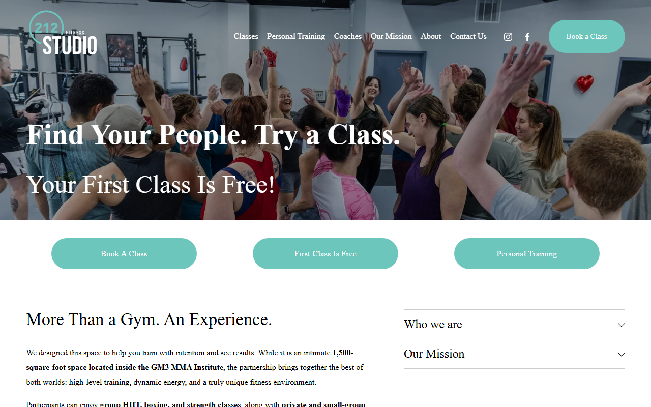 212fitnessstudio.com screenshot