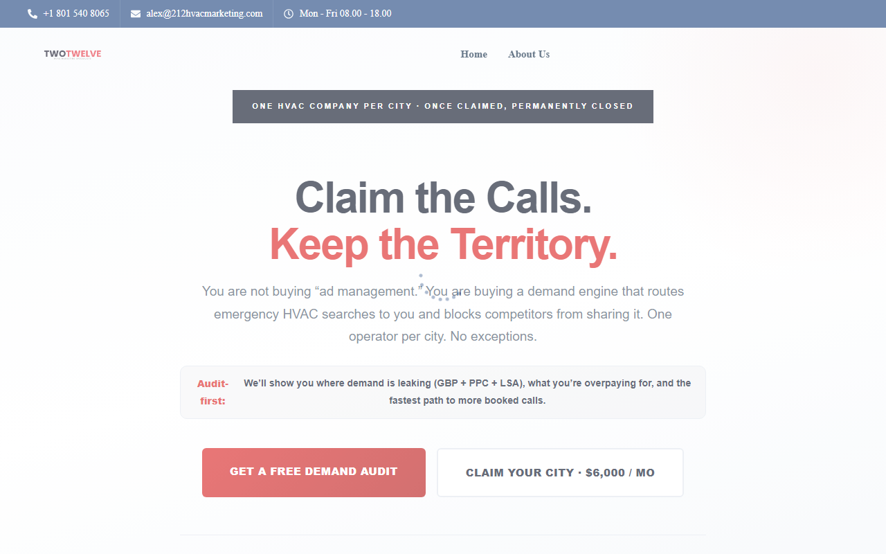212hvacmarketing.com screenshot