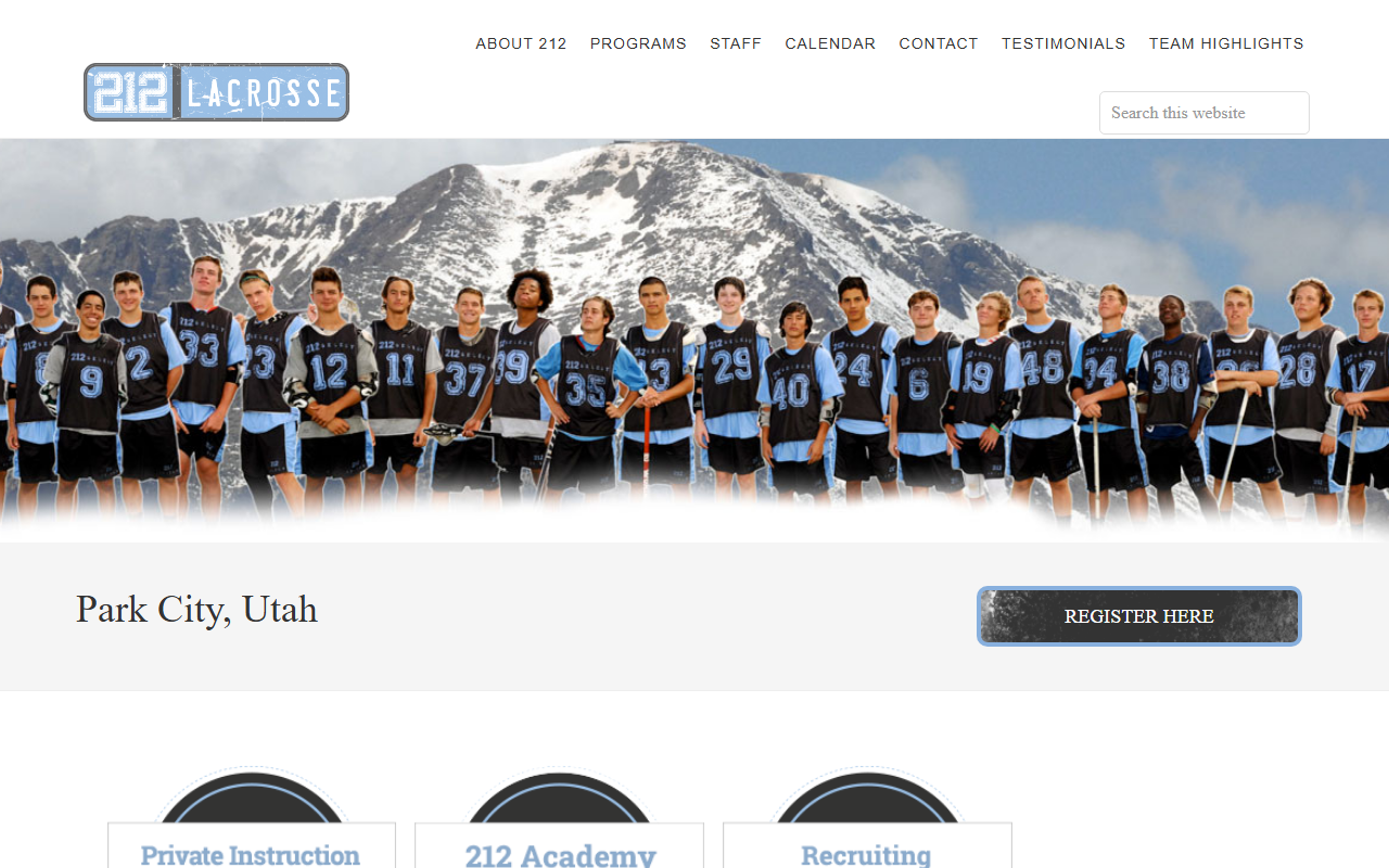 212lacrosse.com screenshot