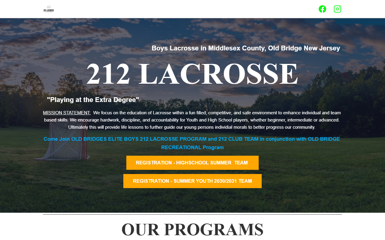 212lacrossenj.com screenshot